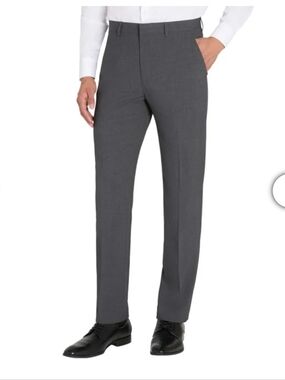 Calvin Klein Men's Slim Fit Gray Dress Pant Size 36x30 NWT